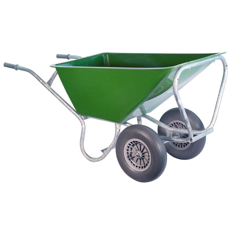 Stalkruiwagen PRO 160 L groen met 2 softwielen