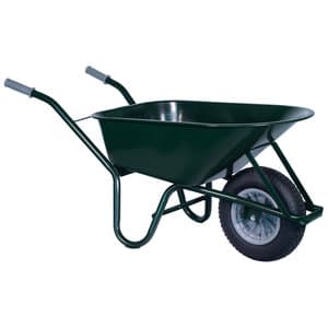 Bouwkruiwagen staal 85 L groen