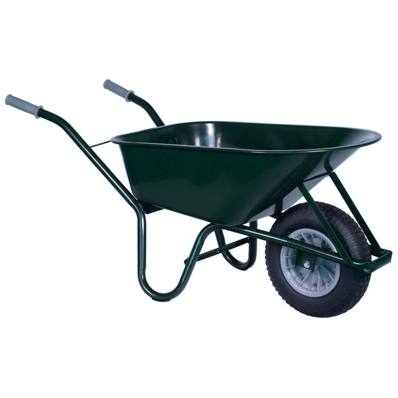 Bouwkruiwagen staal 85 L groen