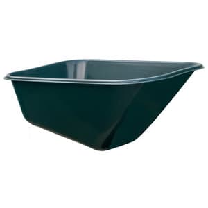 Groene kunststof PE kruiwagenbak 250 L