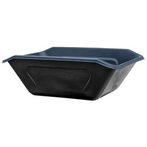 Zwarte kunststof HDPE kruiwagenbak 350 L