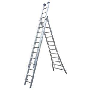 3-delige Reformladder met uitgebogen bomen (8 t/m 12 sporten)