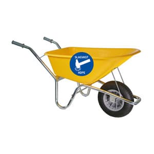 Bouwkruiwagen Basic HDPE 100 L geel