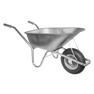 Klus/tuinkruiwagen verzinkt frame 85 L verzinkte bak