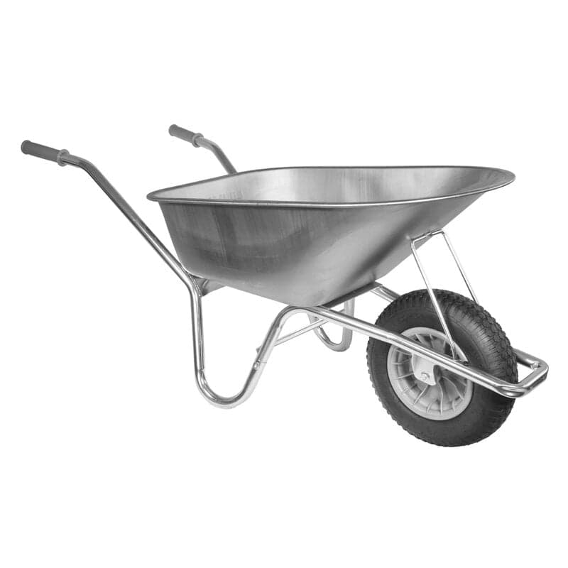Klus/tuinkruiwagen verzinkt frame 85 L verzinkte bak
