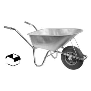 Klus/tuinkruiwagen verzinkt frame 85 L verzinkte bak met softwiel DOOSVERPAKKING