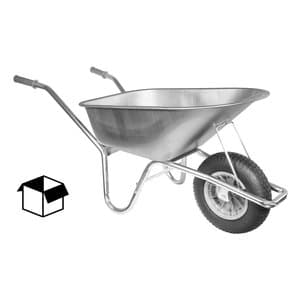 Klus/tuinkruiwagen verzinkt frame 85 L verzinkte bak DOOSVERPAKKING