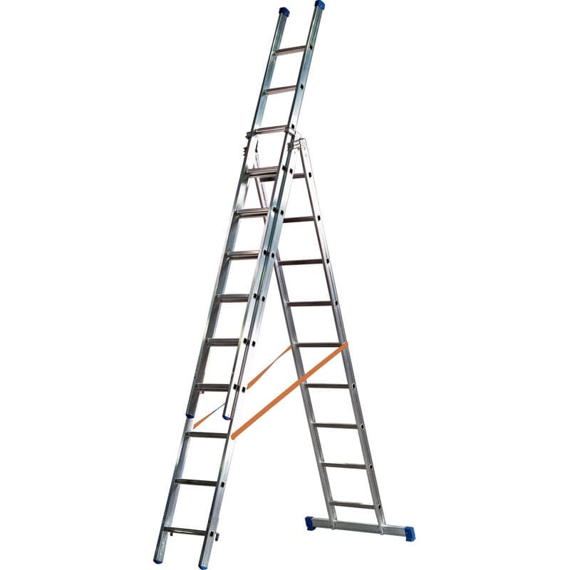 3-delige Reformladder BASIC-line met rechte bomen (8 t/m 10 sporten)