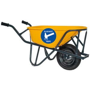Stratenmakers kruiwagen HDPE 90 L geel