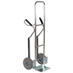 Steek krattenwagen aluminium met softwielen