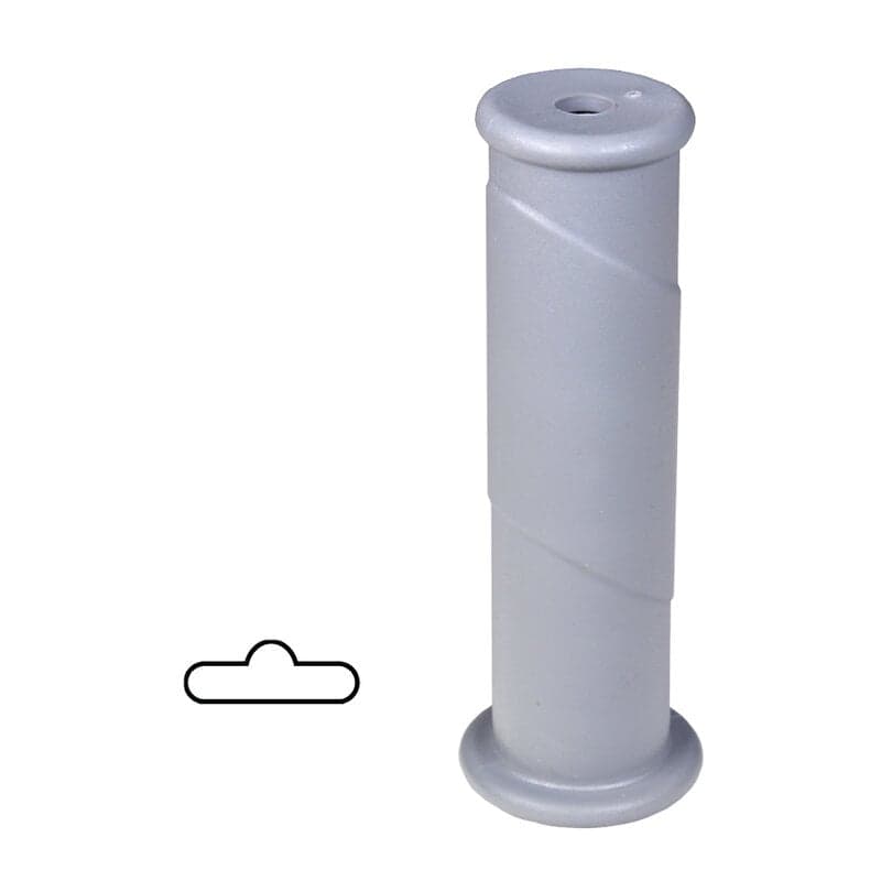 Grijs rond handvat (30 mm) per 2 stuks KOPKAART VERPAKKING