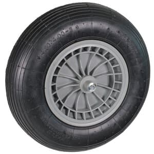 Kruiwagenwiel Basic met luchtband en kunststof velg (aslengte 13 cm)