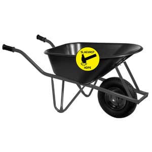 Bouwkruiwagen HDPE 85 L ovale buis
