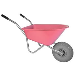 Kinderkruiwagen 35 L roze met softwiel